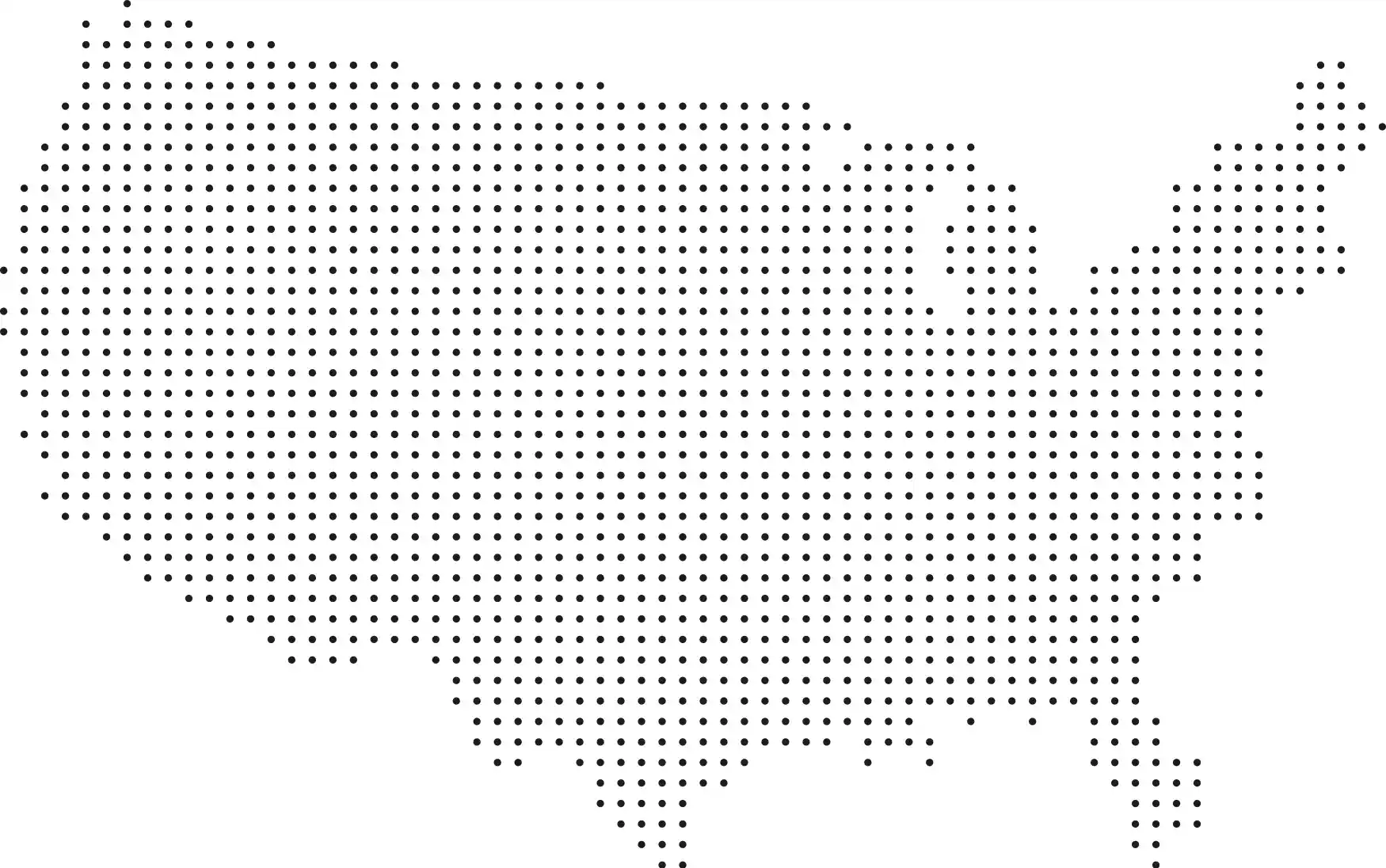 Map of America. Dotted design.